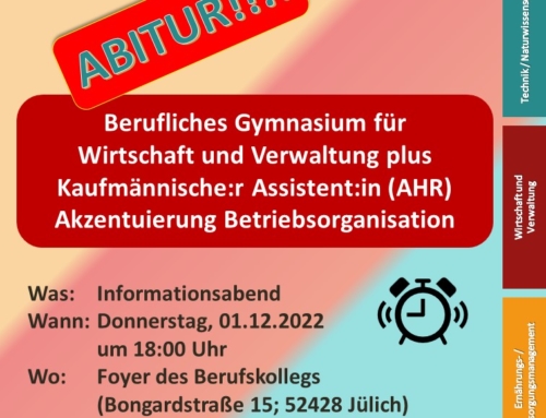 Informationsabend Berufliches Gymnasium – Berufskolleg Jülich